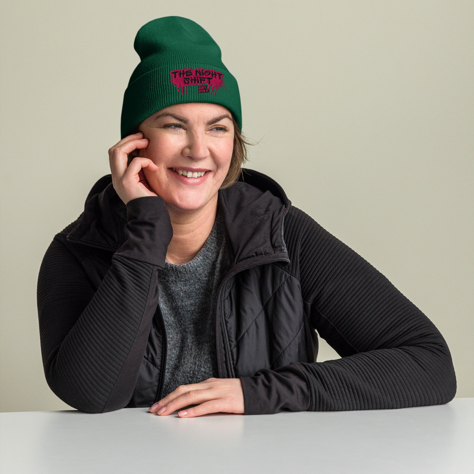 The Night Shift-Embroidered Cuffed Beanie The Night Shift Performance Street Gear by The Night Shift Automotive Apparel