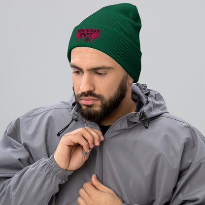 The Night Shift-Embroidered Cuffed Beanie The Night Shift Performance Street Gear by The Night Shift Automotive Apparel