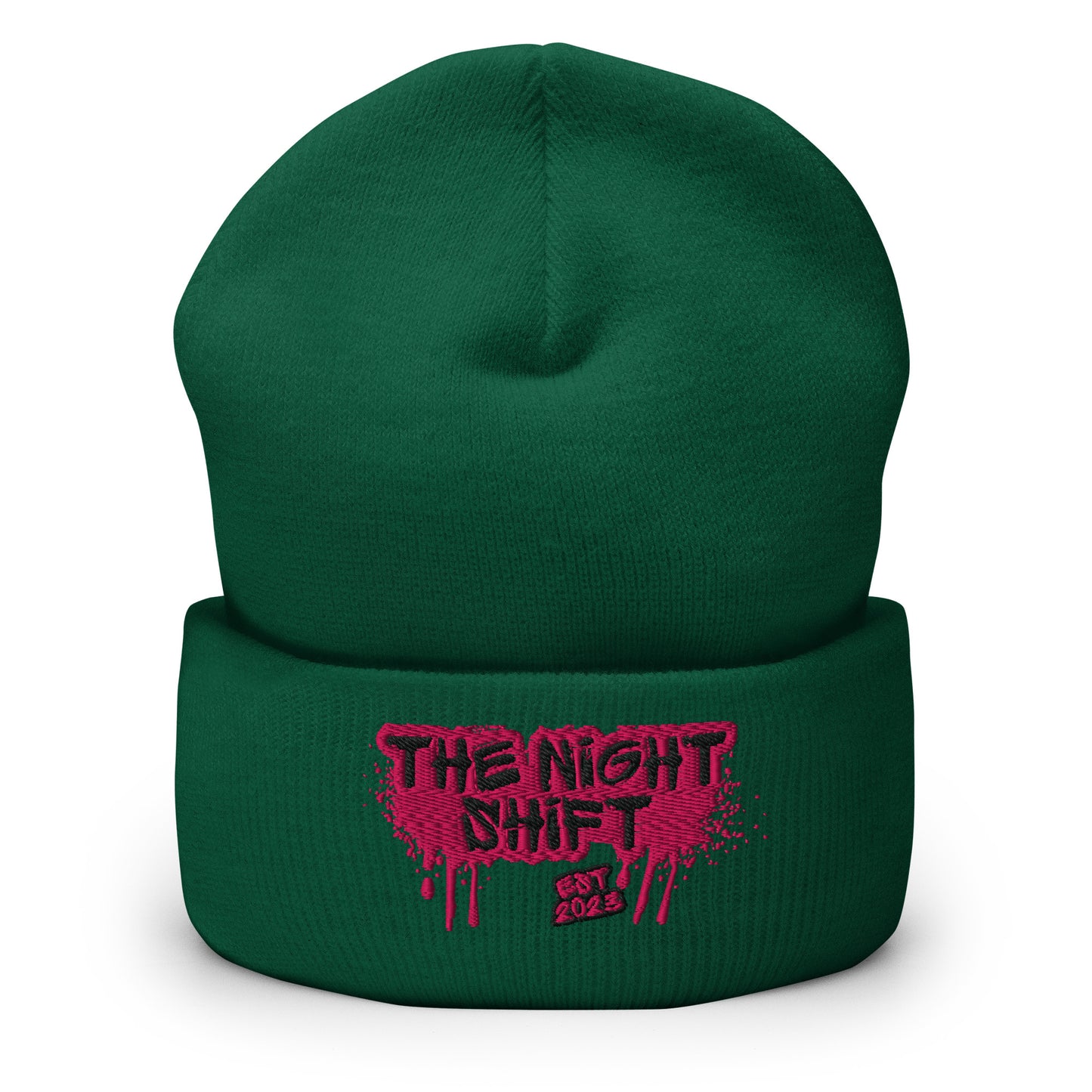 The Night Shift-Embroidered Cuffed Beanie The Night Shift Performance Street Gear by The Night Shift Automotive Apparel