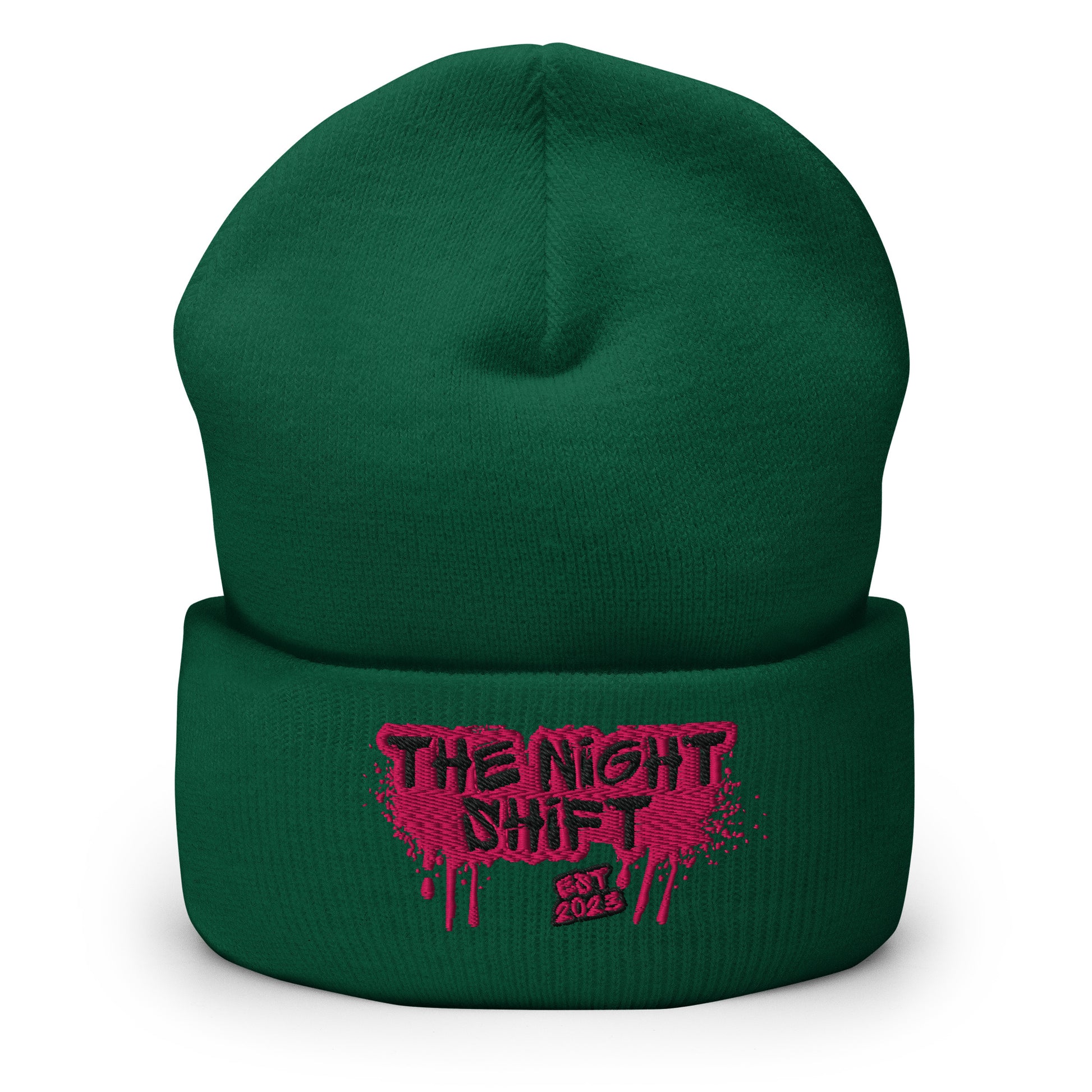 The Night Shift-Embroidered Cuffed Beanie The Night Shift Performance Street Gear by The Night Shift Automotive Apparel