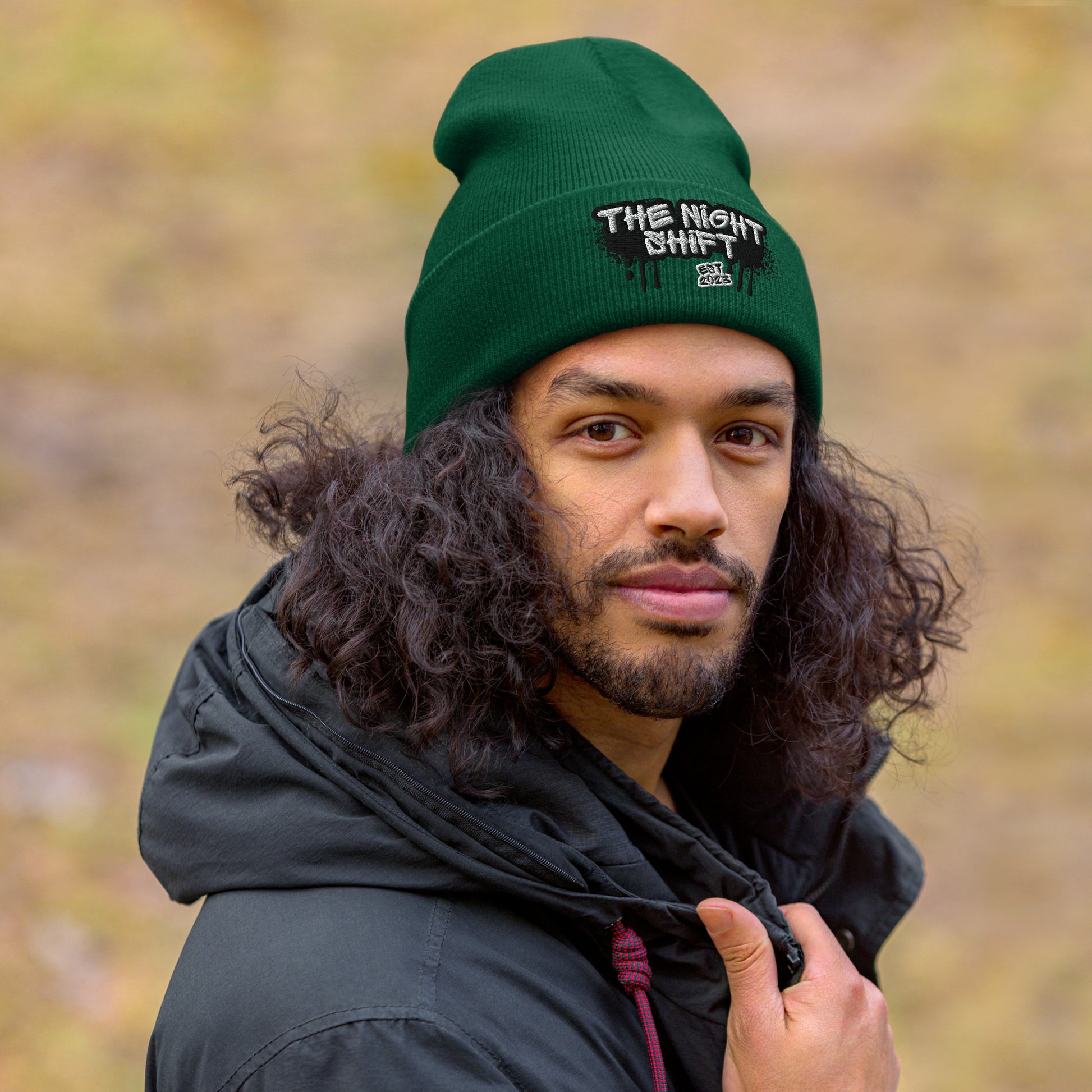 The Night Shift-Embroidered Cuffed Beanie The Night Shift Performance Street Gear by The Night Shift Automotive Apparel