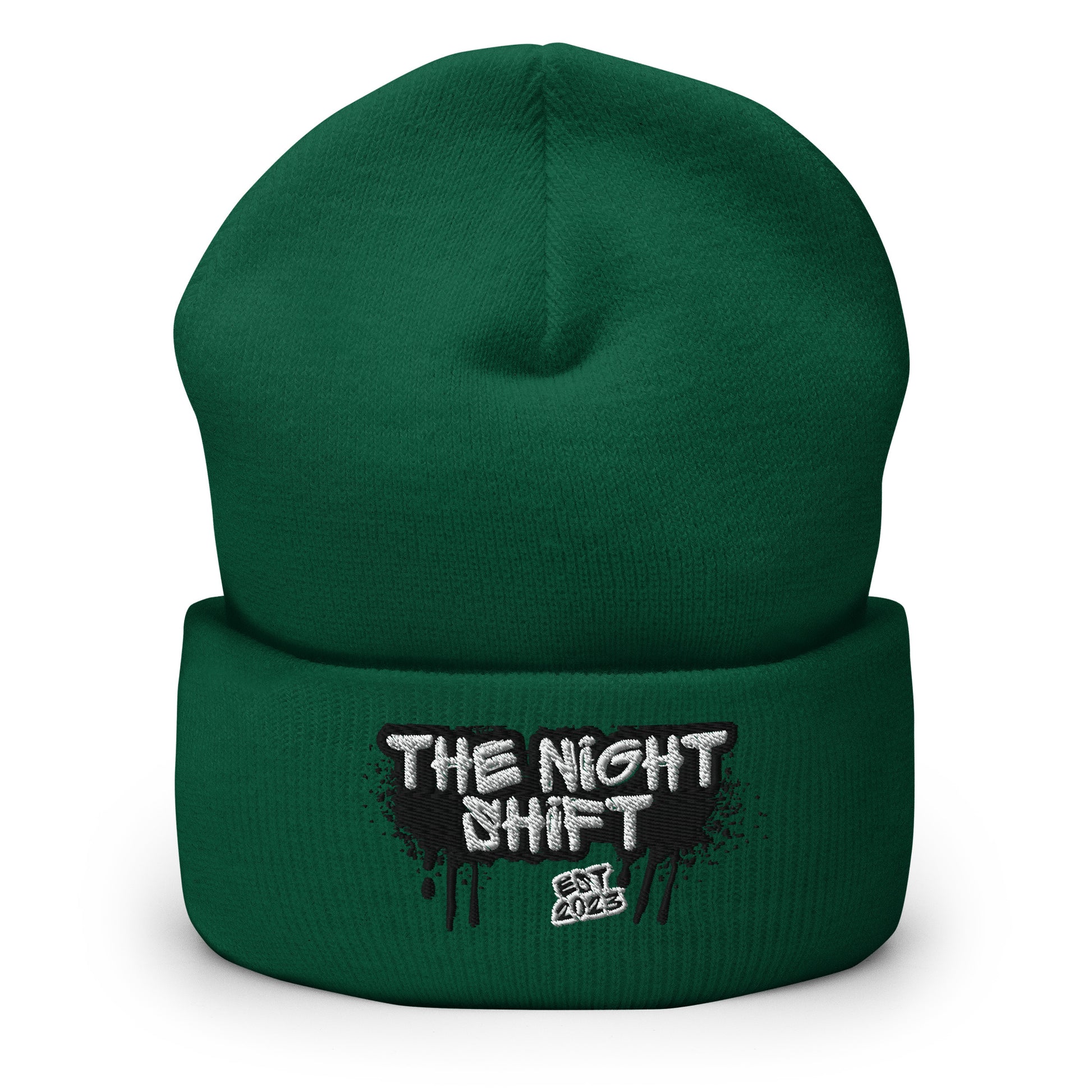The Night Shift-Embroidered Cuffed Beanie The Night Shift Performance Street Gear by The Night Shift Automotive Apparel