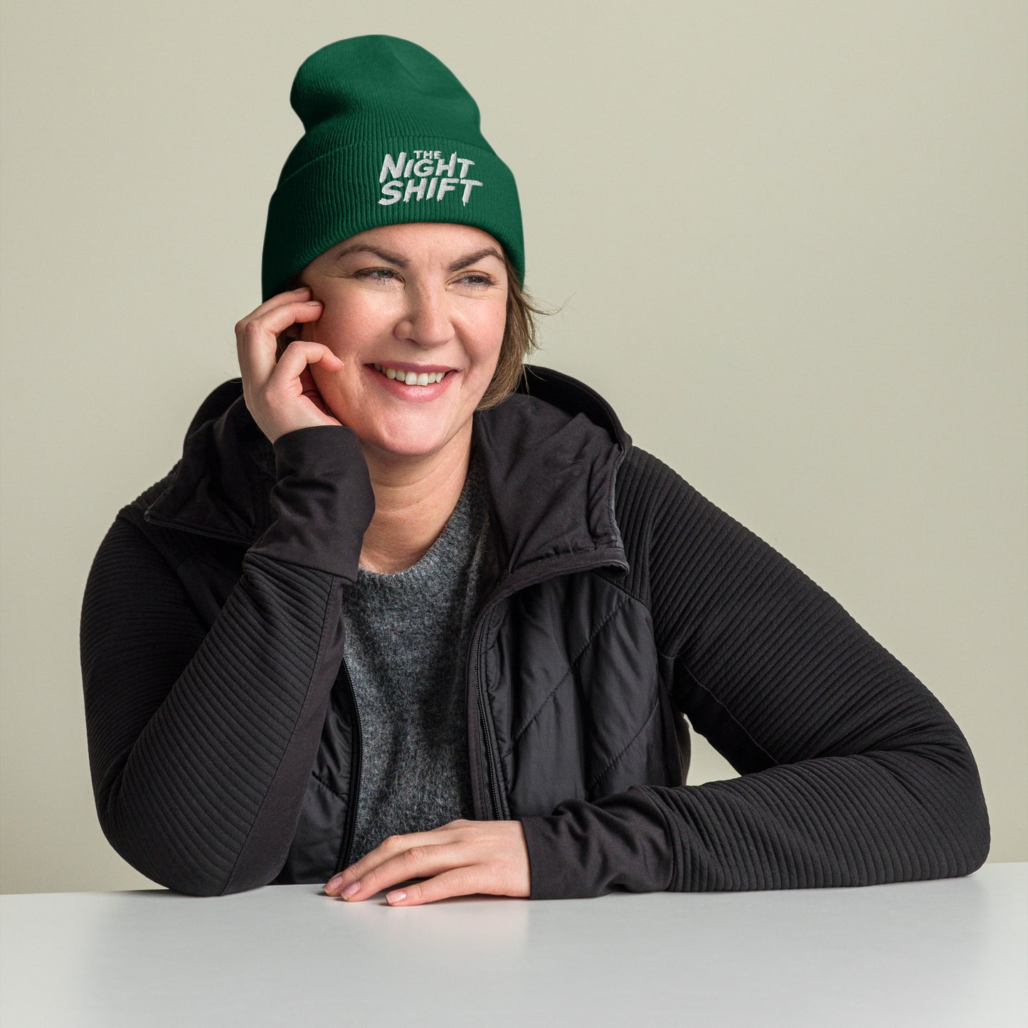 The Night Shift-Embroidered Cuffed Beanie The Night Shift Performance Street Gear by The Night Shift Automotive Apparel