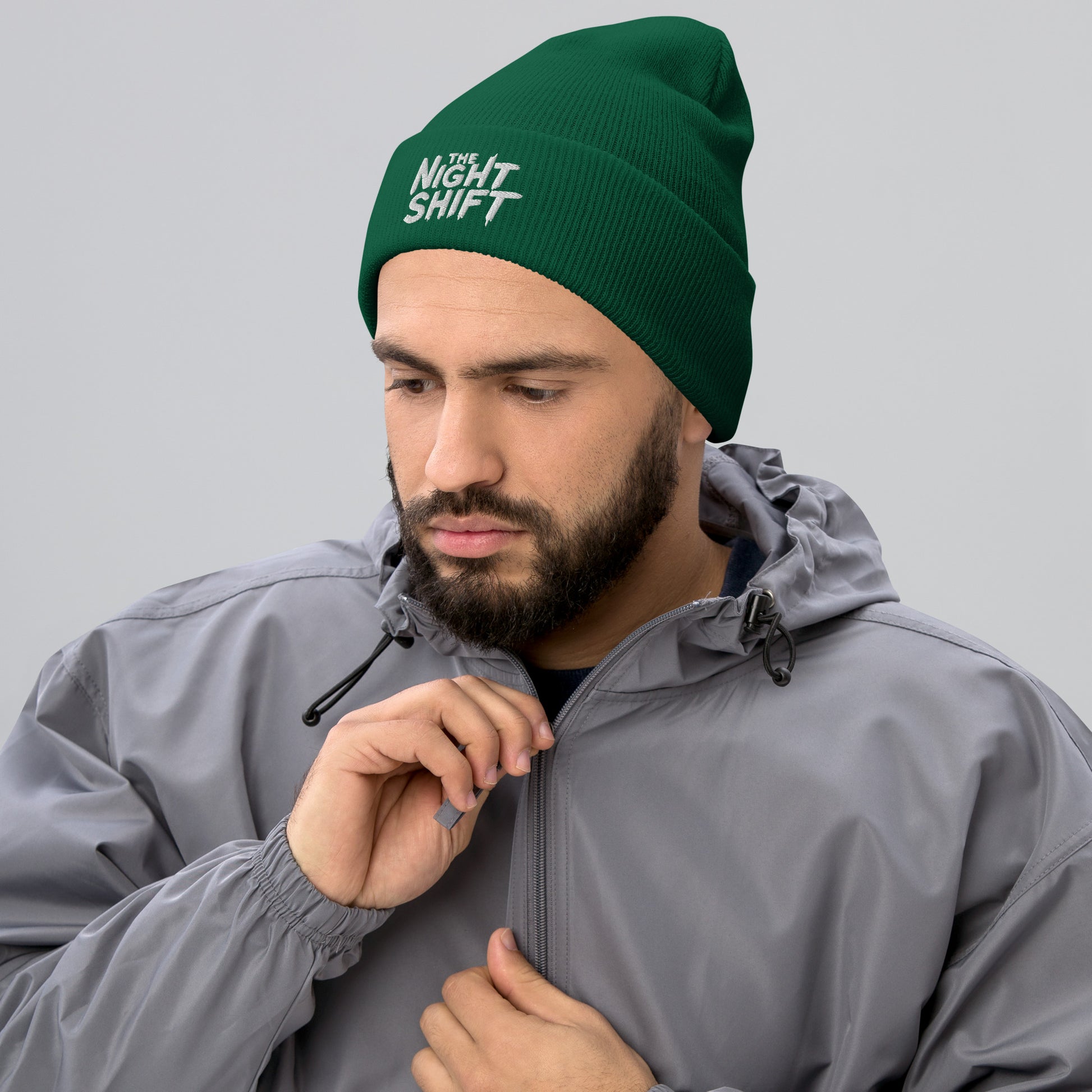 The Night Shift-Embroidered Cuffed Beanie The Night Shift Performance Street Gear by The Night Shift Automotive Apparel