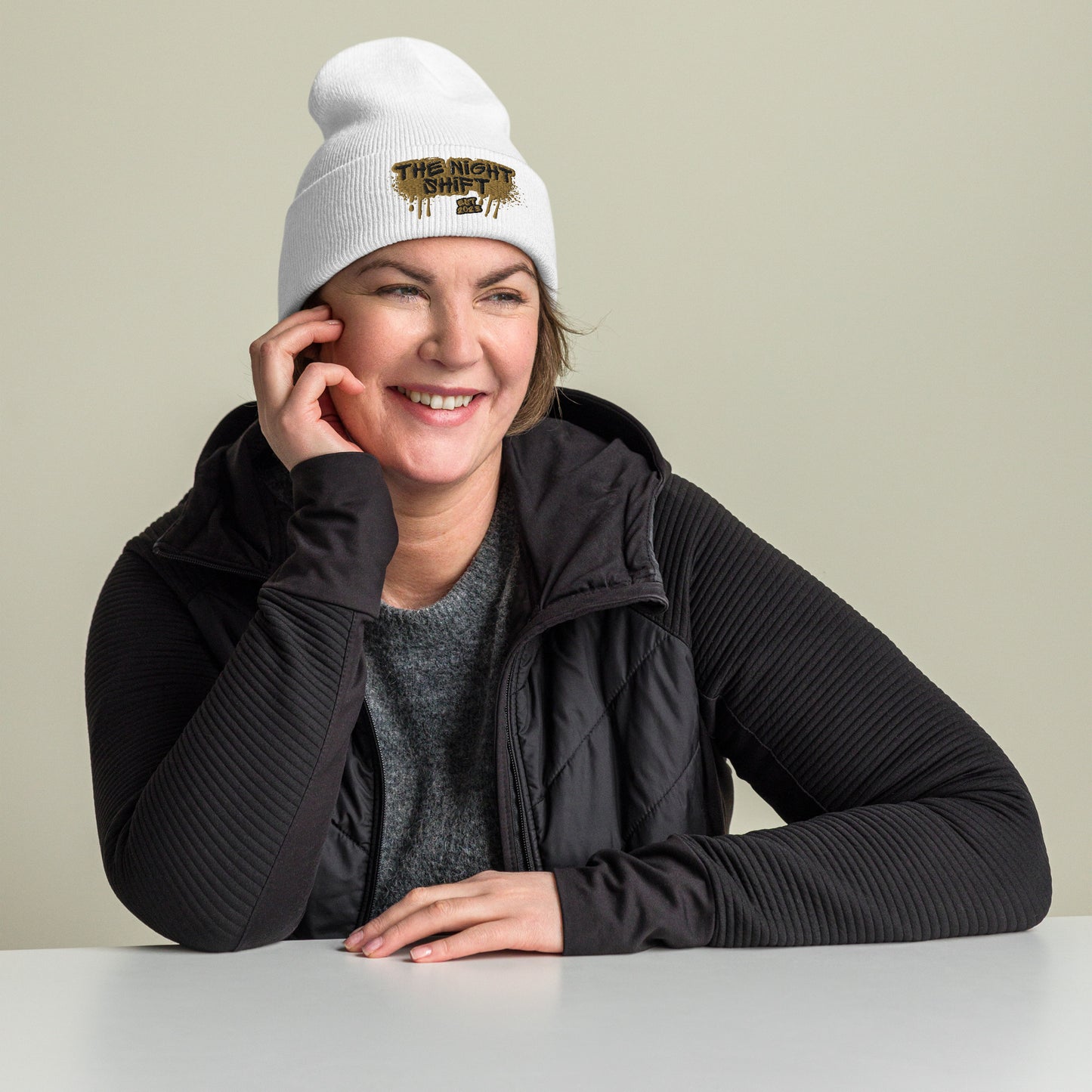 The Night Shift-Embroidered Cuffed Beanie The Night Shift Performance Street Gear by The Night Shift Automotive Apparel