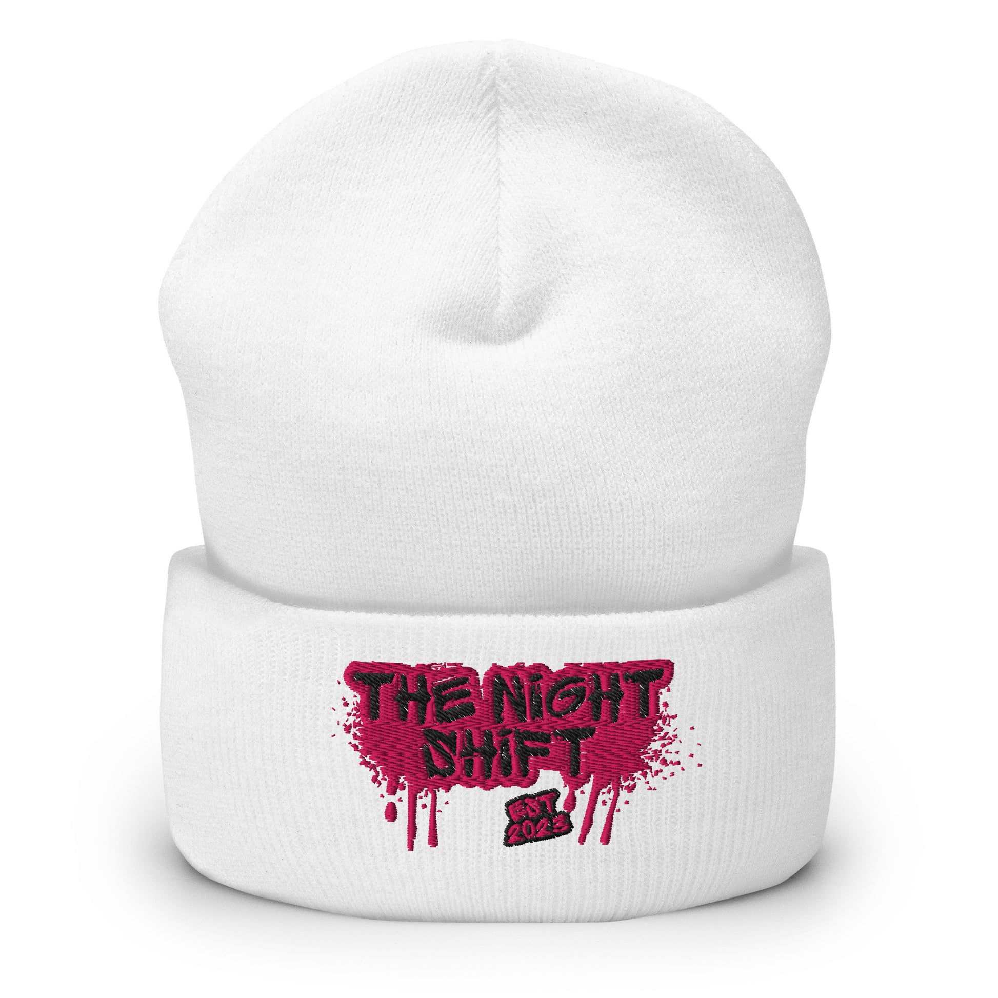 The Night Shift-Embroidered Cuffed Beanie The Night Shift Performance Street Gear by The Night Shift Automotive Apparel
