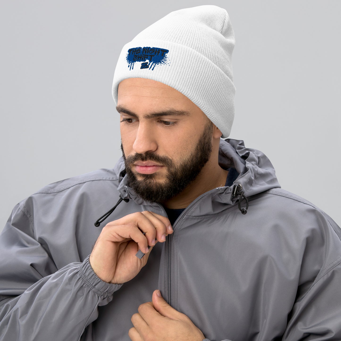 The Night Shift-Embroidered Cuffed Beanie The Night Shift Performance Street Gear by The Night Shift Automotive Apparel