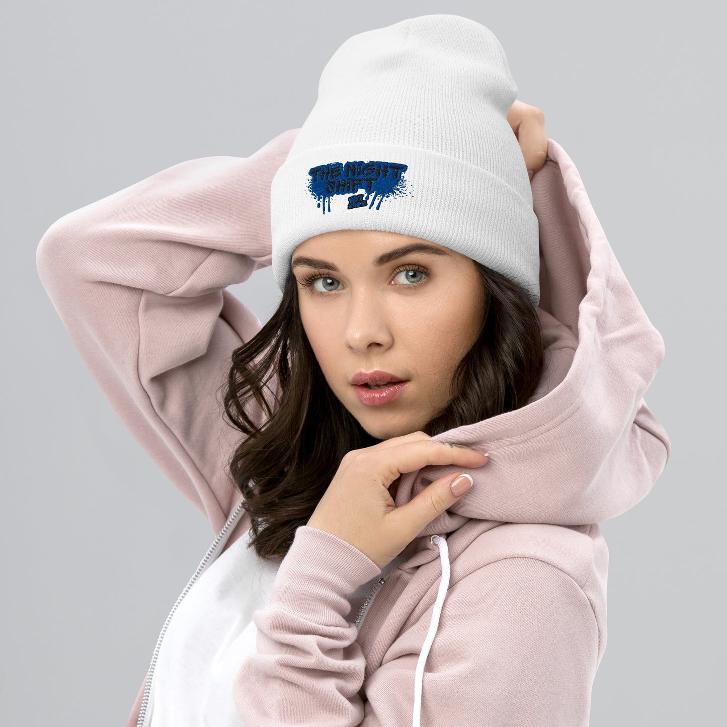 The Night Shift-Embroidered Cuffed Beanie The Night Shift Performance Street Gear by The Night Shift Automotive Apparel