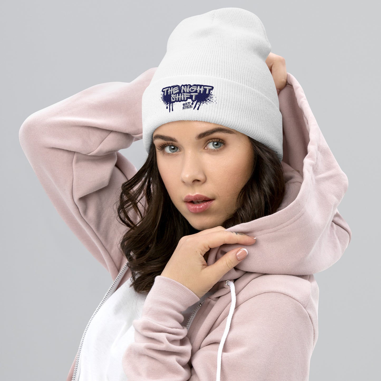 The Night Shift-Embroidered Cuffed Beanie The Night Shift Performance Street Gear by The Night Shift Automotive Apparel
