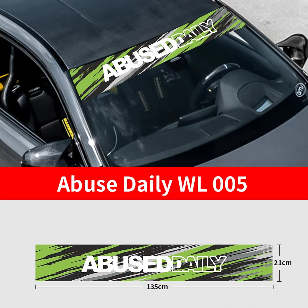 Abuse Daily Windscreen Banner Decal
