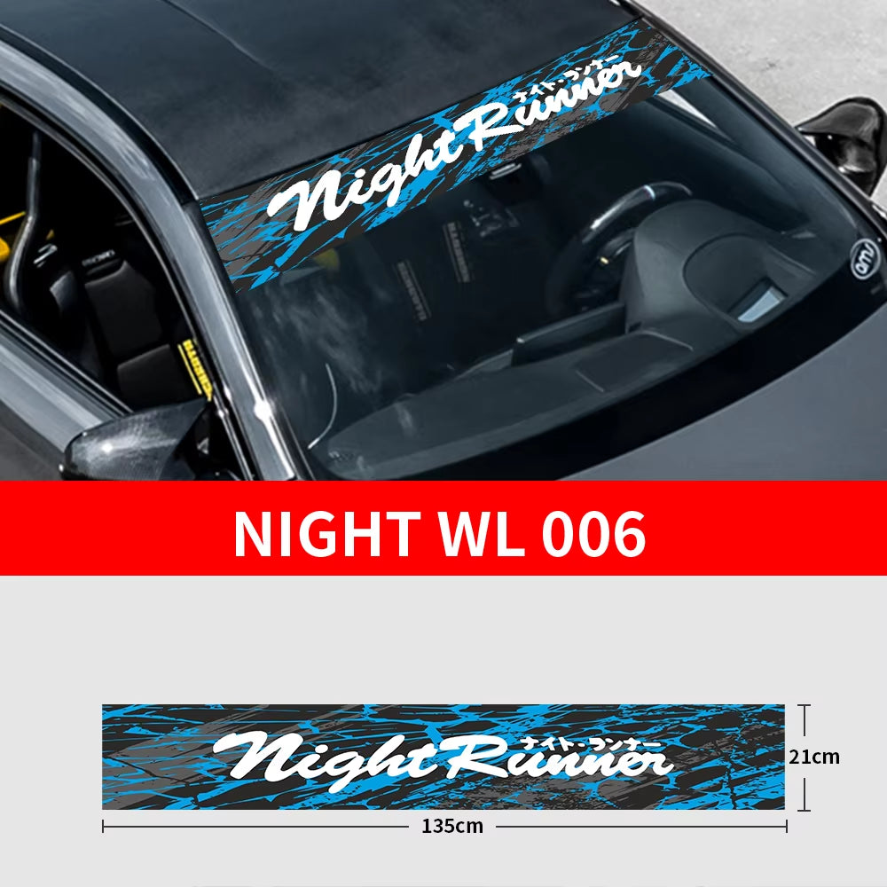 NIGHT RUNNER Windscreen Banner