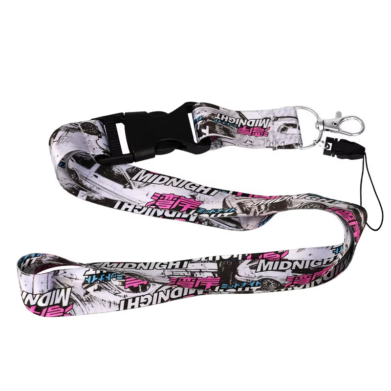 NEW JDM Style Lanyard Keychain Work Card ID Cell Phone Key Hanging Neck Lanyard NOS FAKE TAXI Keyring Motorcycl Auto Accessories Style 5 The Night Shift Performance Street Gear by The Night Shift Automotive Apparel