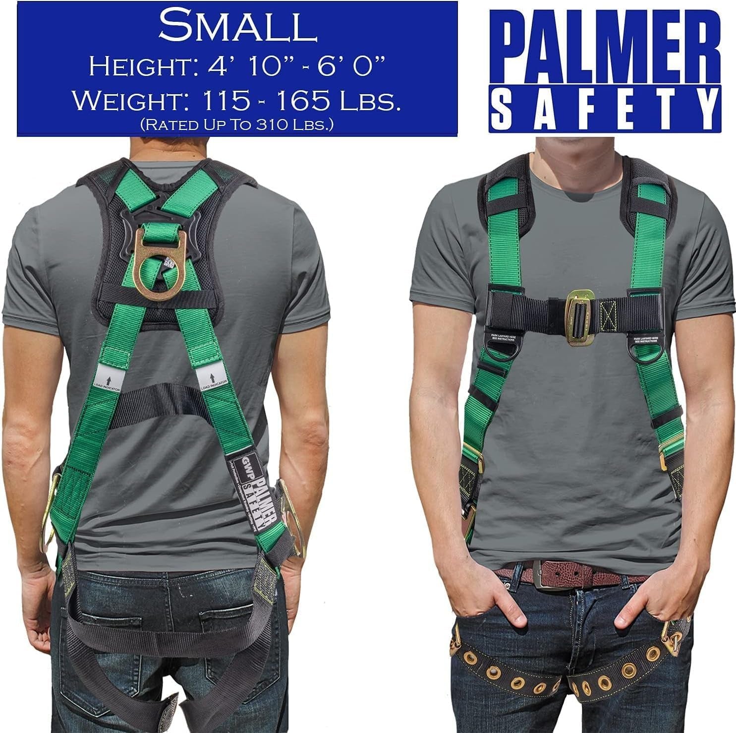 Photographer/Videographer Full Body Harness with 5 Point Adjustment, Dorsal D-Ring, Grommet Legs, and Fall Indicators The Night Shift Performance Street Gear by The Night Shift Automotive Apparel