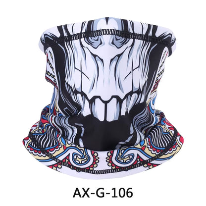 Skull Bandana Fleece Neck Gaiter Half Face Mask