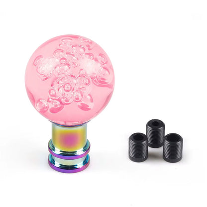 Acrylic Shift Knob Crystal Transparent Pink The Night Shift Performance Street Gear by The Night Shift Automotive Apparel