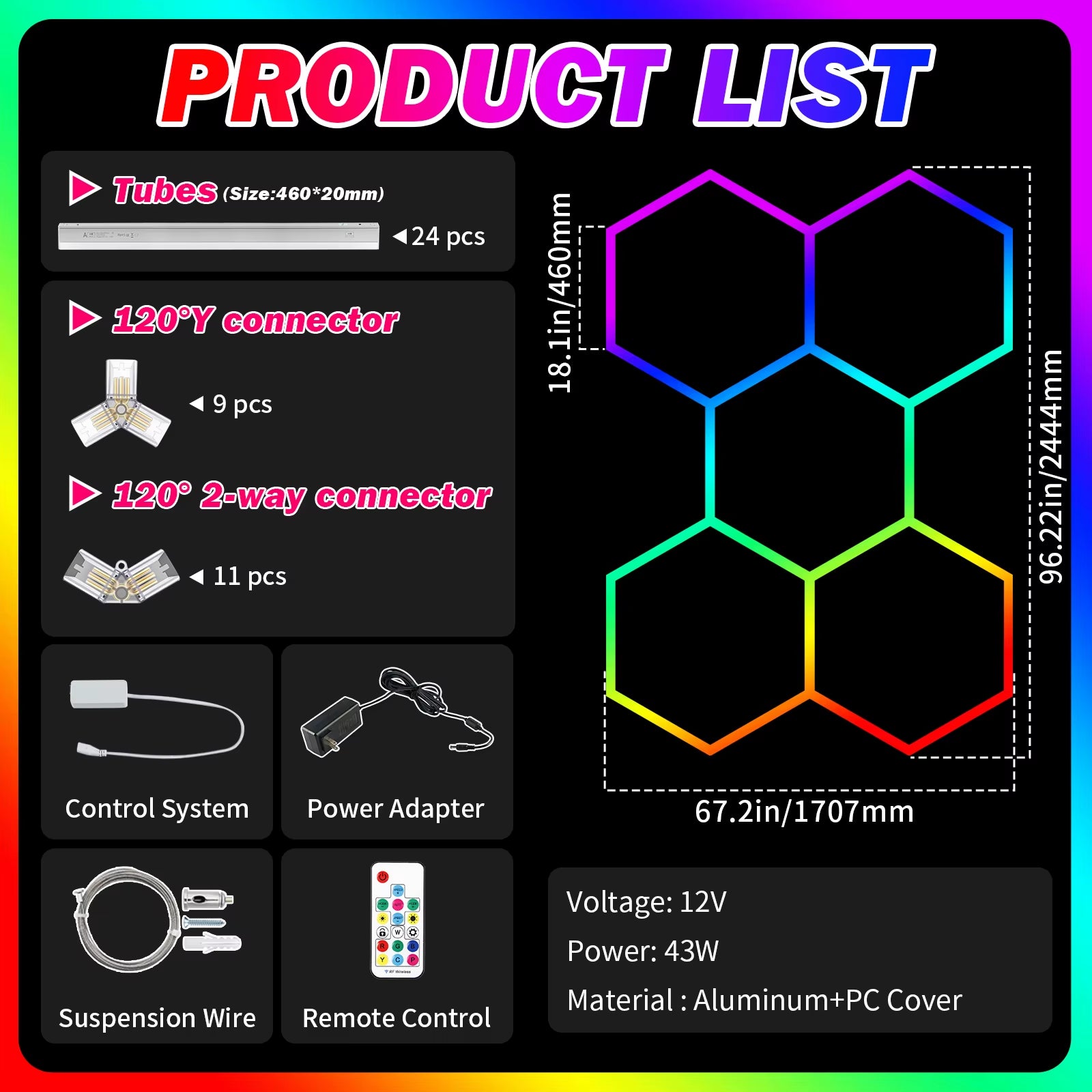 RGB Hexagon Lighting Kits