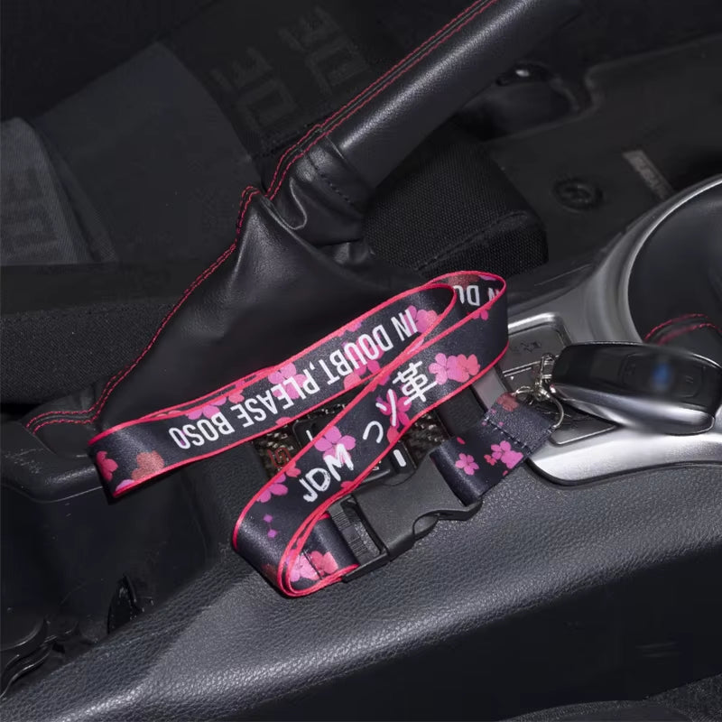 NEW JDM Style Lanyard Keychain Work Card ID Cell Phone Key Hanging Neck Lanyard NOS FAKE TAXI Keyring Motorcycl Auto Accessories The Night Shift Performance Street Gear by The Night Shift Automotive Apparel