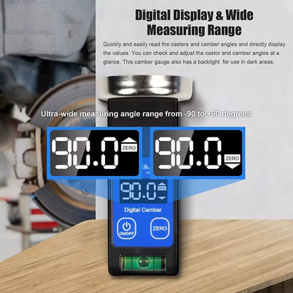 Digital Camber Alignment Check Tool -90°To+90°  with Horizontal Bubble Tube