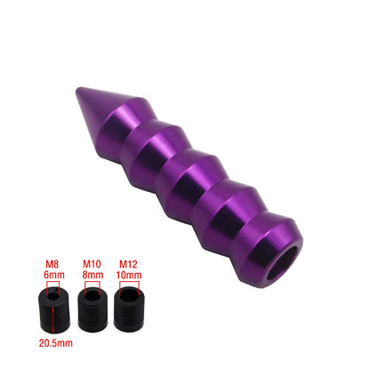 Knurled Spiked Aluminum Universal Shift Knob Purple The Night Shift Performance Street Gear by The Night Shift Automotive Apparel