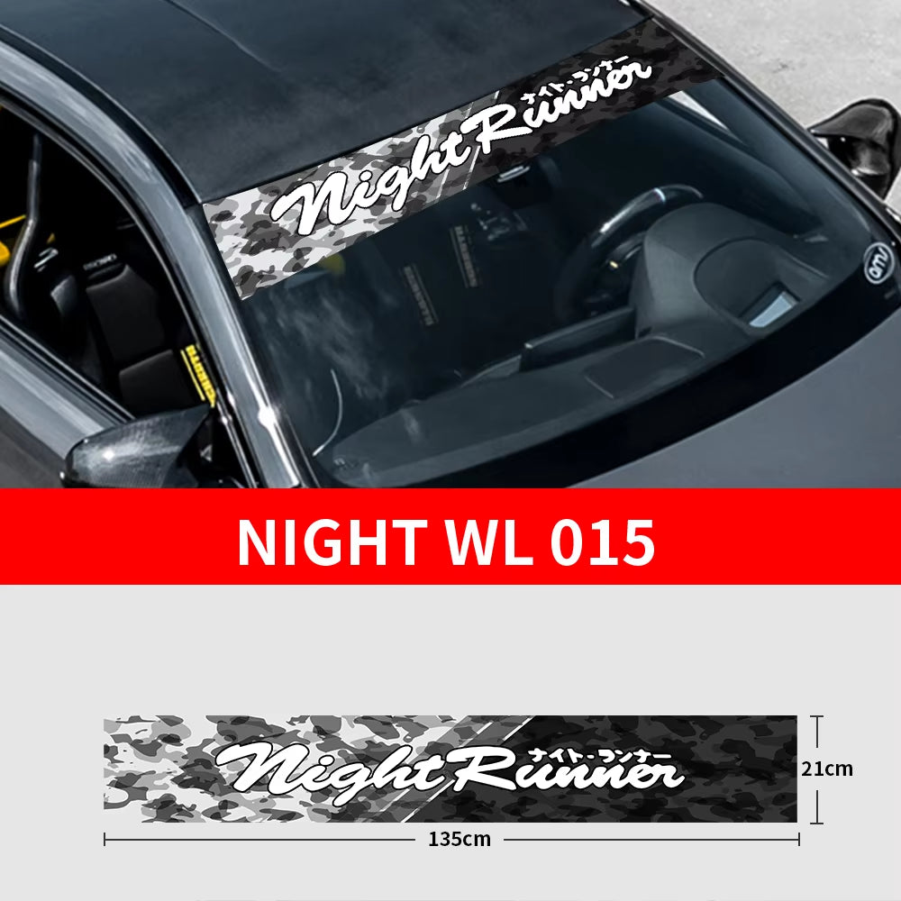 NIGHT RUNNER Windscreen Banner