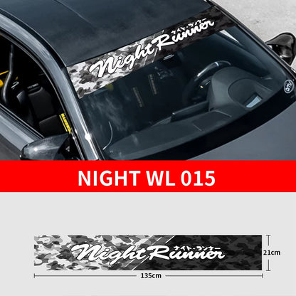 NIGHT RUNNER Windscreen Banner