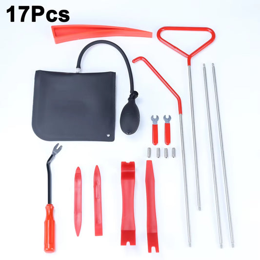 Car Window Door Emergency Open Lock Out Kit With Air Wedge Bag Pump 17Pcs The Night Shift Performance Street Gear by The Night Shift Automotive Apparel