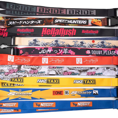 NEW JDM Style Lanyard Keychain Work Card ID Cell Phone Key Hanging Neck Lanyard NOS FAKE TAXI Keyring Motorcycl Auto Accessories The Night Shift Performance Street Gear by The Night Shift Automotive Apparel