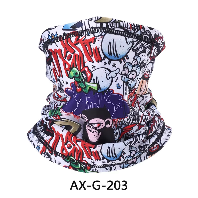 Skull Bandana Fleece Neck Gaiter Half Face Mask