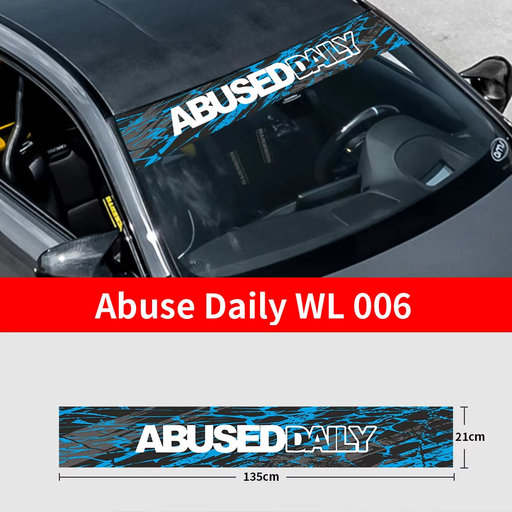Abuse Daily Windscreen Banner Decal