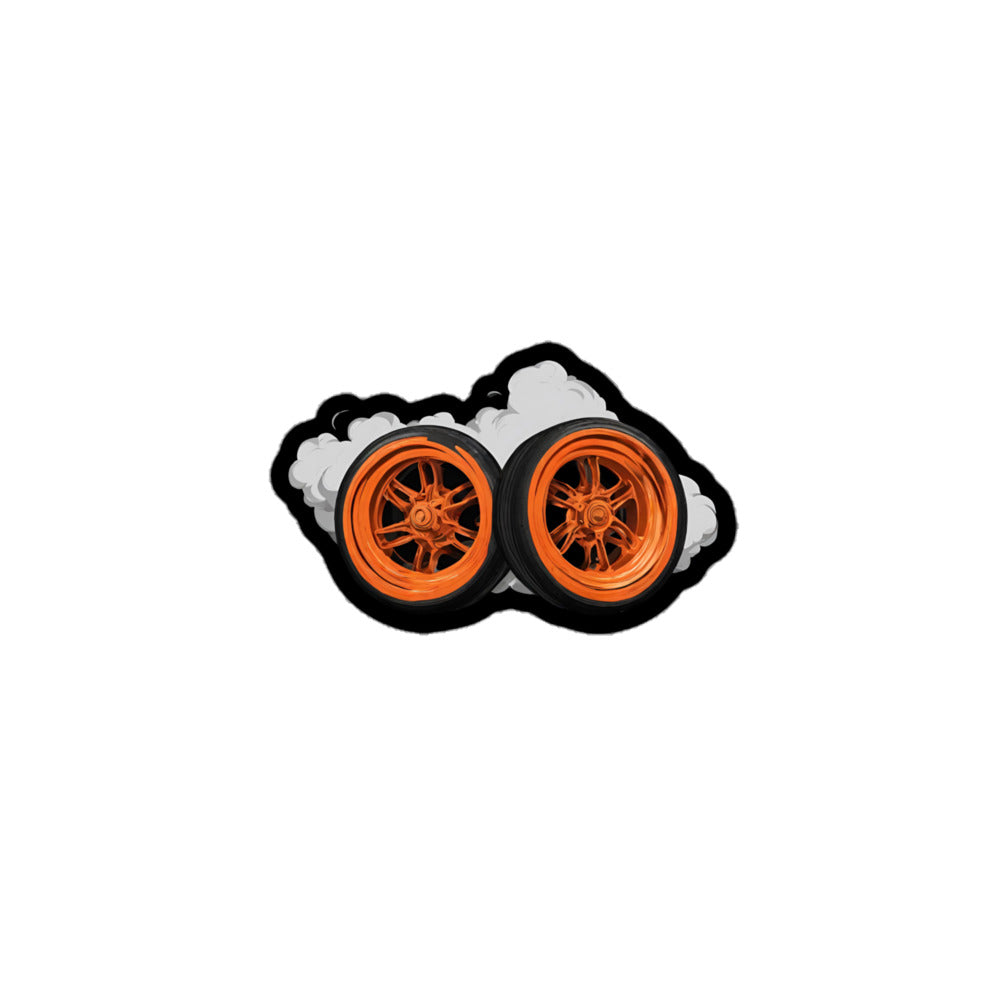 Burning Rubber Kiss Cut Sticker 3″×3″ The Night Shift Performance Street Gear by The Night Shift Automotive Apparel