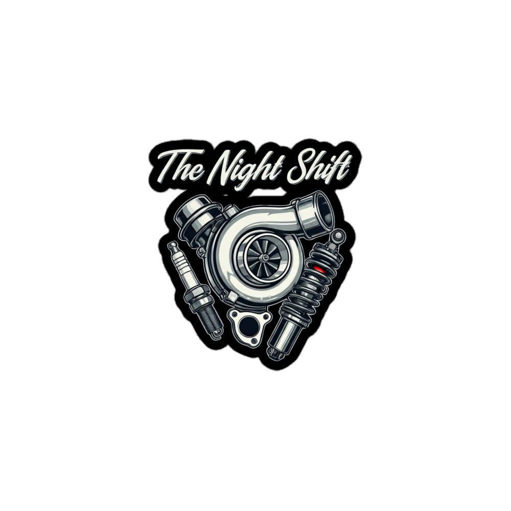 The Night Shift Kiss Cut Sticker 3″×3″ The Night Shift Performance Street Gear by The Night Shift Automotive Apparel