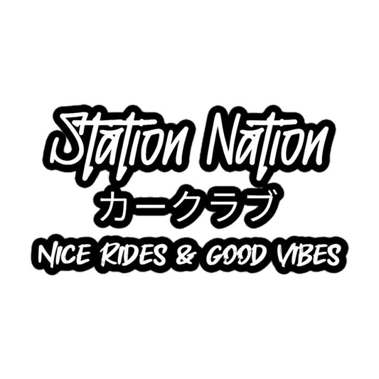 Station Nation Kiss Cut Sticker 5.5″×5.5″ The Night Shift Performance Street Gear by The Night Shift Automotive Apparel