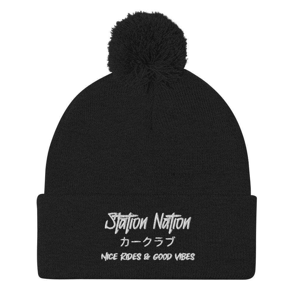 Pom-Pom Beanie Default Title The Night Shift Performance Street Gear by The Night Shift Automotive Apparel